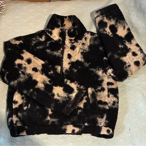 Sage Collective Jacket, Faux Fur, Black/Creme, women’s size L